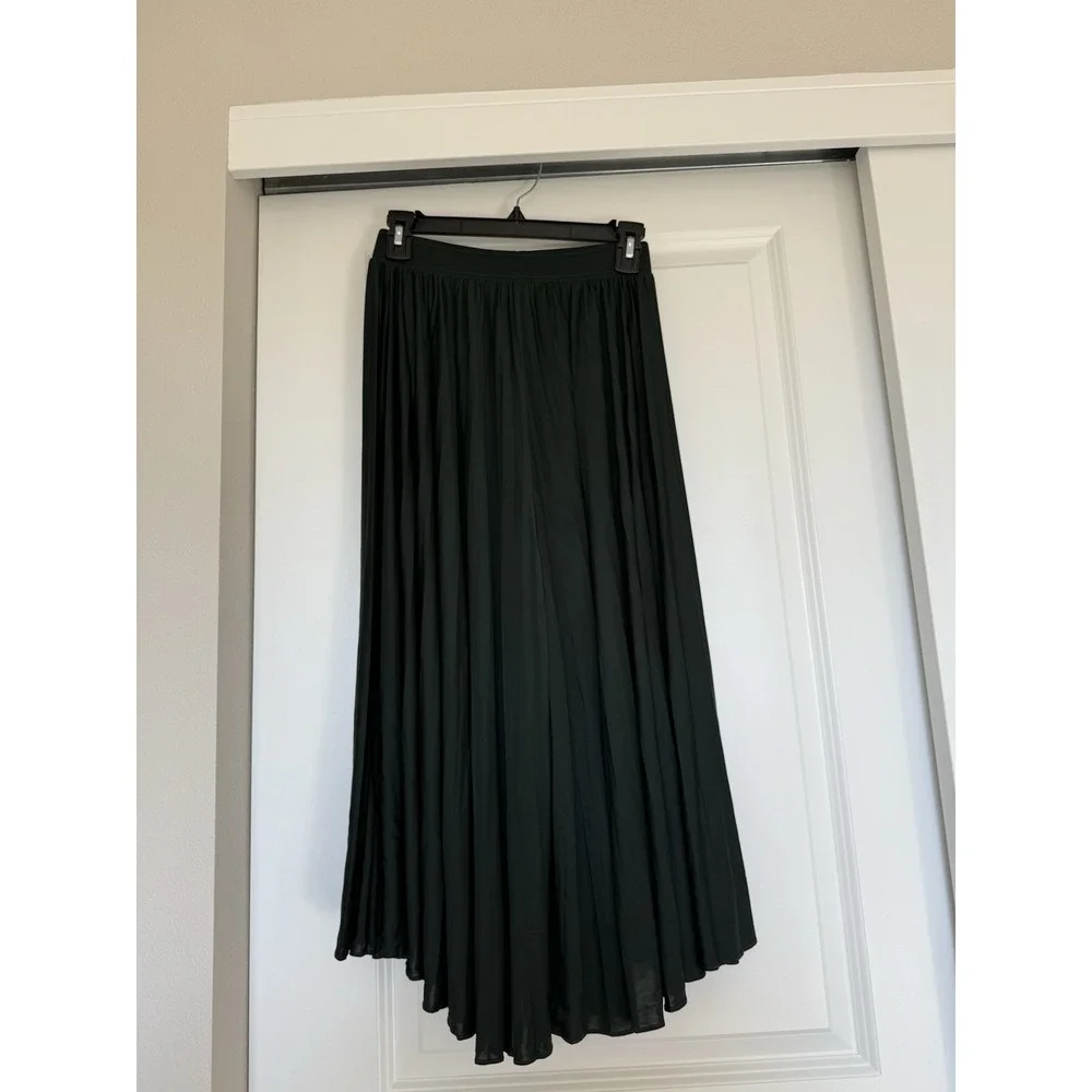 hugo‎ boss capri pants flowy wide leg Dark Green Size XS Workwear Office